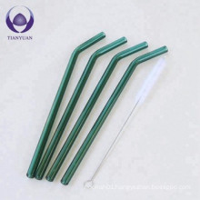 Wholesale various types of borosilicate glass with flower colored glass straw